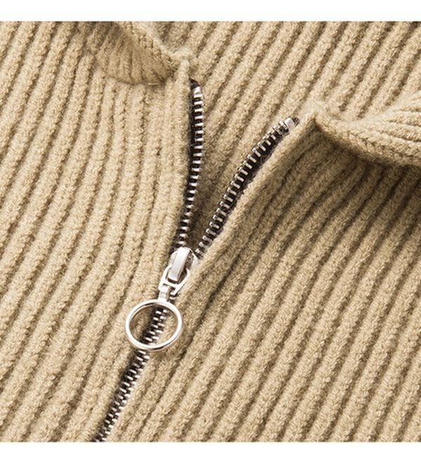 VINNO（ヴィノ）の「ジップデザインもちもちフーデッドパーカー（パーカー）」｜詳細画像