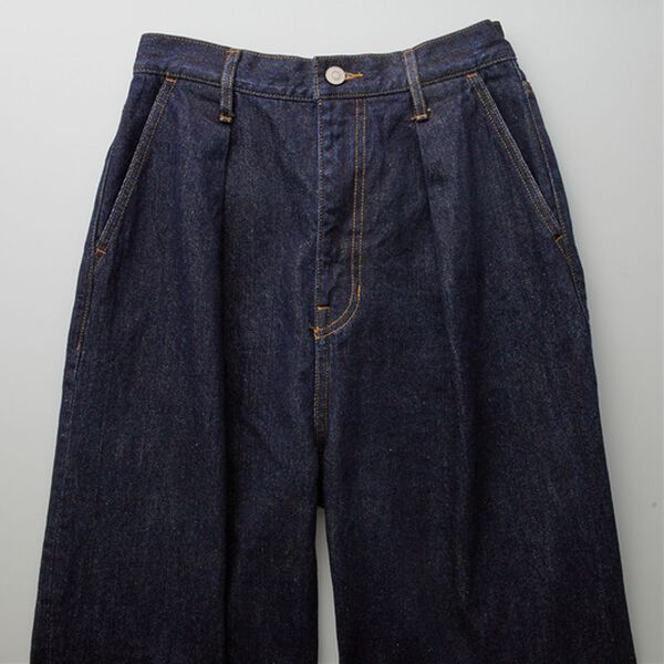 RANAN（ラナン）の「タック使いワイドデニムパンツ（ワイドパンツ・ガウチョ）」｜詳細画像