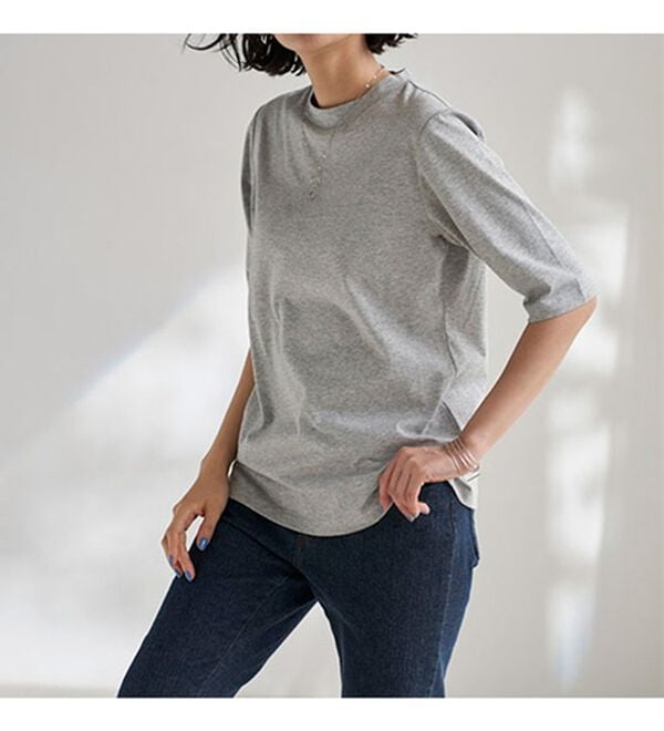 BELLUNA（ベルーナ）の「綿１００％抗菌防臭汗ジミ対策プルオーバー（カットソー）」｜詳細画像