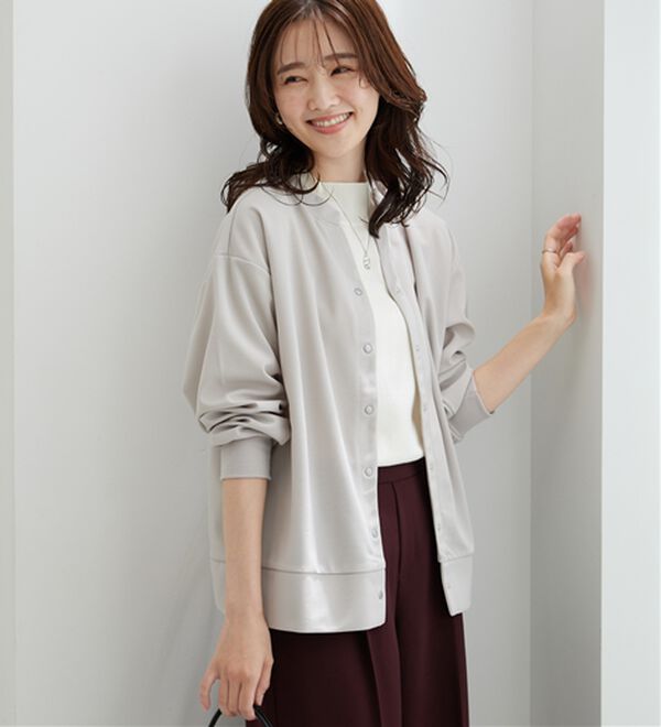 BELLUNA（ベルーナ）の「ジョーゼット素材スキッパーカーディガン（その他カーディガン）」｜詳細画像