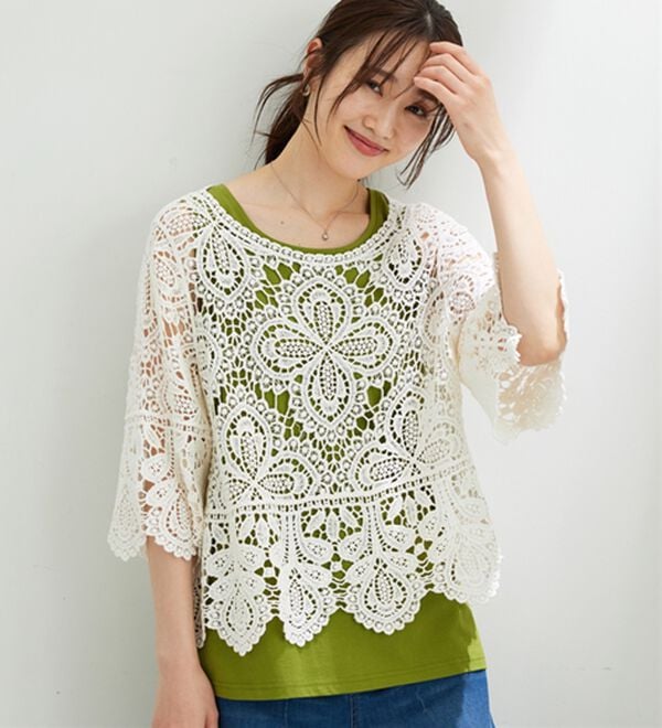 BELLUNA（ベルーナ）の「ヒンヤリ！綿１００％サマ見えタンクトップ（タンクトップ・キャミソール）」｜詳細画像