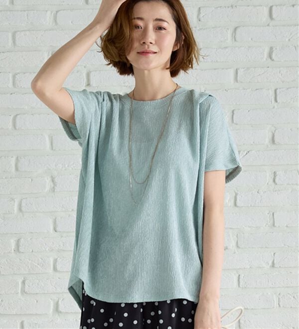 BELLUNA（ベルーナ）の「楊柳素材ドルマンプルオーバー（カットソー）」｜詳細画像