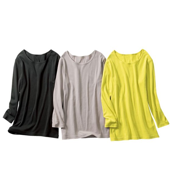 「【６色組】＜カラフルコットン＞綿１００％クルーネックプルオーバー（肌着・インナーウェア）」｜詳細画像