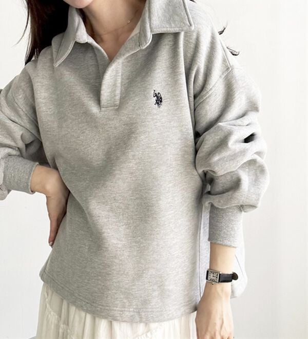 GeeRA（ジーラ）の「【U.S.POLO ASSN.】表ピーチポロ衿スウェット（カットソー）」｜詳細画像