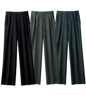 ルフラン（ルフラン）の「【３本組】イージーなはき心地！本格派ワイドパンツ（フルレングスパンツ）」｜詳細画像