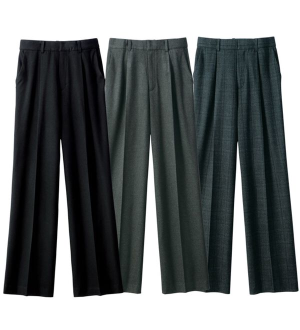 ルフラン（ルフラン）の「【３本組】イージーなはき心地！本格派ワイドパンツ（フルレングスパンツ）」｜詳細画像