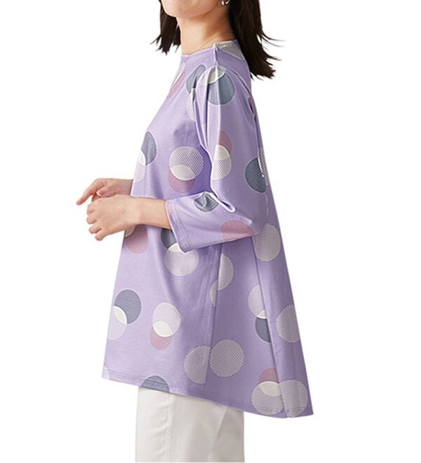 「【２色組】着こなし上品水玉チュニック（チュニック）」｜詳細画像