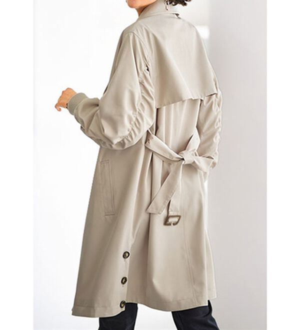 BELLUNA（ベルーナ）の「花粉対策！袖リブ使いトレンチコート（ロングコート）」｜詳細画像