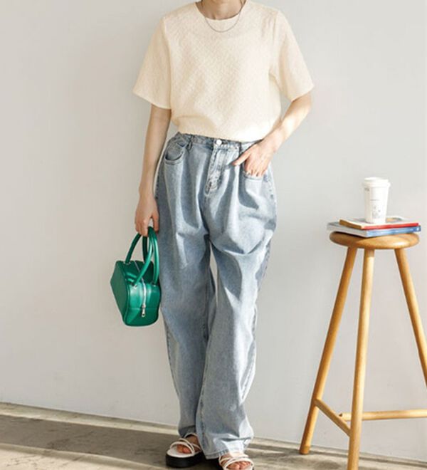 GeeRA（ジーラ）の「ふくれジャカードテクスチャーブラウス（ブラウス）」｜詳細画像