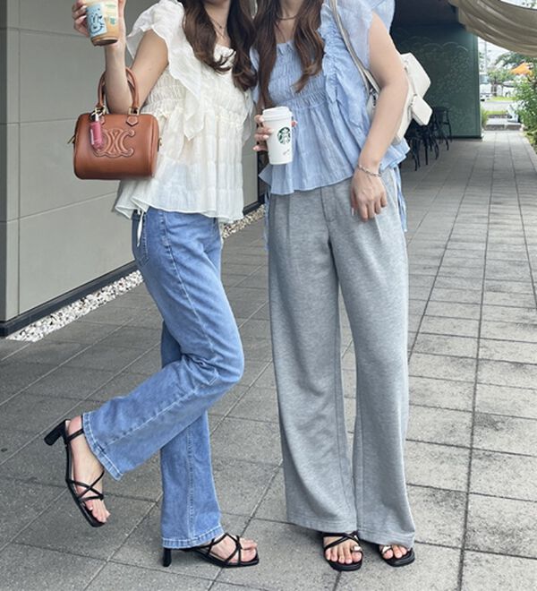 GeeRA（ジーラ）の「フリルシャーリングブラウス（ブラウス）」｜詳細画像