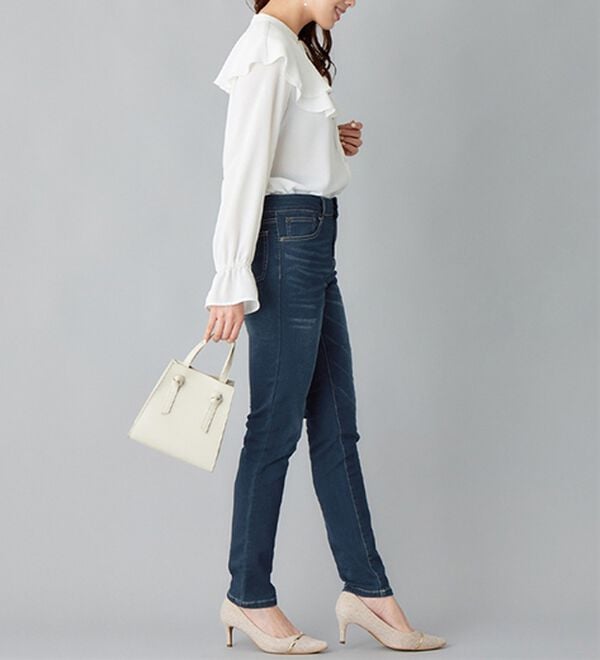 alotta（アロッタ）の「美脚裏起毛スキニーデニムパンツ（フルレングスパンツ）」｜詳細画像