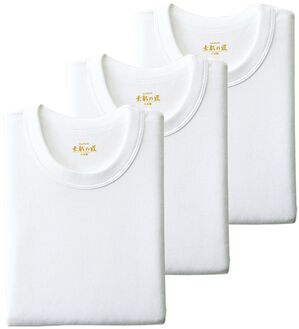 「【３枚組】＜ＧＵＮＺＥ&times;ベルーナ＞素肌の匠（Ｒ）日本製綿１００％インナー（メンズ肌着・インナーウェア）」｜3枚組 半袖丸首