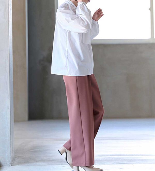 RANAN（ラナン）の「【選べる２丈】機能付！美脚シルエットセンタープレスワイドパンツ（フルレングスパンツ）」｜詳細画像