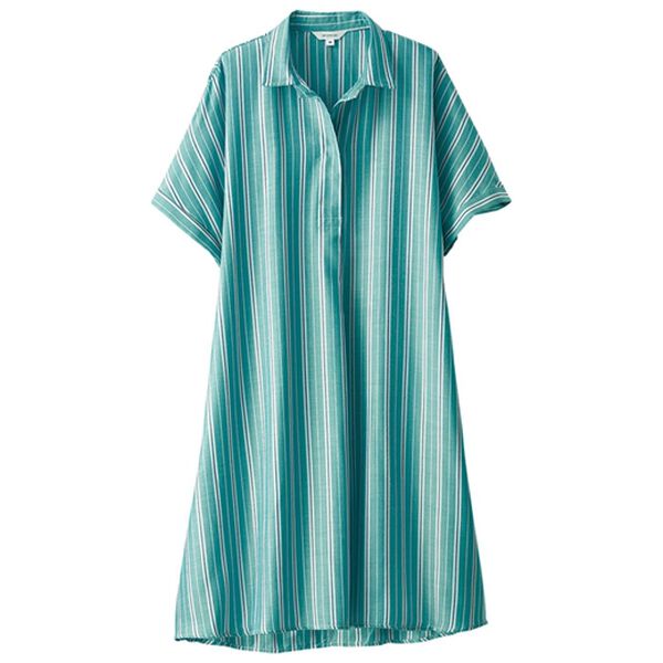 BELLUNA（ベルーナ）の「ストライプスキッパーシャツワンピース（シャツワンピース）」｜詳細画像