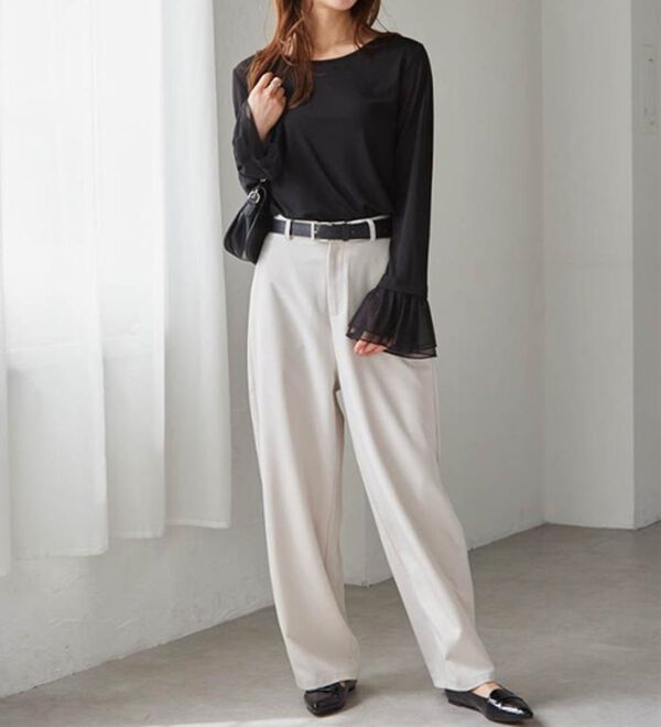 RANAN（ラナン）の「フレアーチュール袖スラブシアーＴ（カットソー）」｜詳細画像