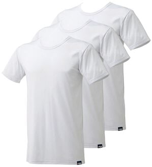 「【３枚組】＜フィラ＞ホットテック　柔らか裏起毛インナー（メンズ肌着・インナーウェア）」｜ホワイト 半袖丸首