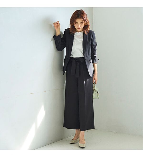 GeeRA（ジーラ）の「【2点セット】選べるボトム！洗えて型くずれしないパンツスーツセット（パンツスーツ）」｜詳細画像