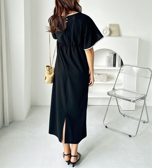 GeeRA（ジーラ）の「スリット入りフレアースリーブワンピース（その他ワンピース）」｜詳細画像