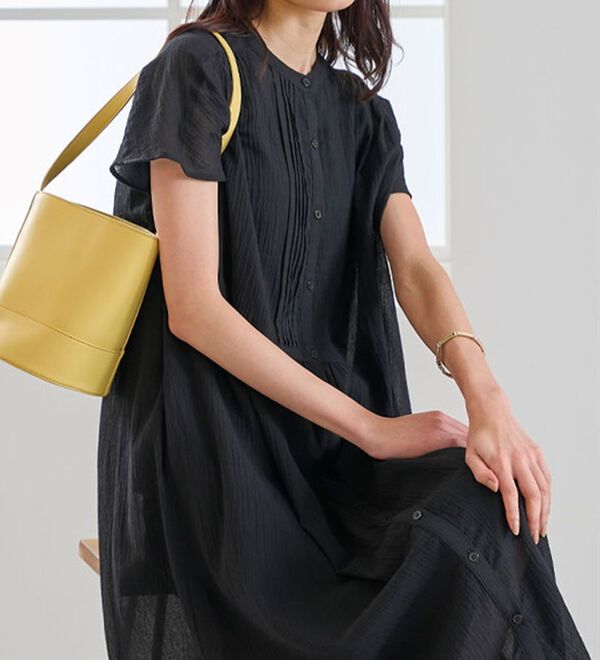 BELLUNA（ベルーナ）の「綿１００％ピンタックデザインワンピース（その他ワンピース）」｜詳細画像