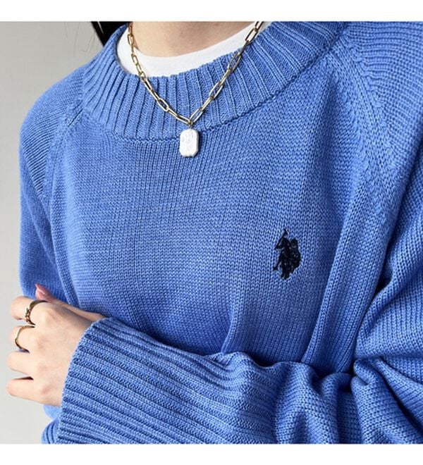 GeeRA（ジーラ）の「【ＵＳ．ＰＯＬＯ　ＡＳＳＮ】ショート丈ニット（ニット・セーター）」｜詳細画像