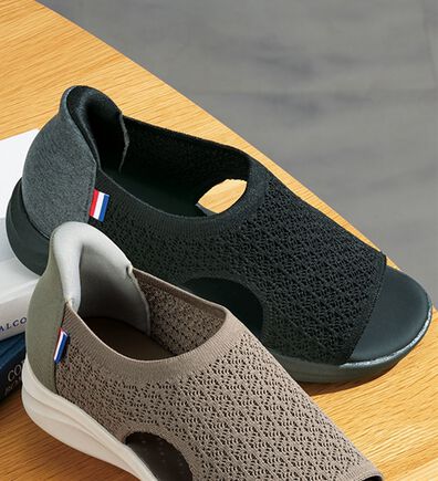 ルフラン（ルフラン）の「エルプラネット　立ったまま履けるニットサンダル（サンダル・ミュール）」
