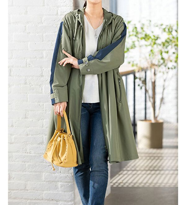 ルフラン（ルフラン）の「お洒落なシャーリング使いコート（ハーフコート）」｜詳細画像