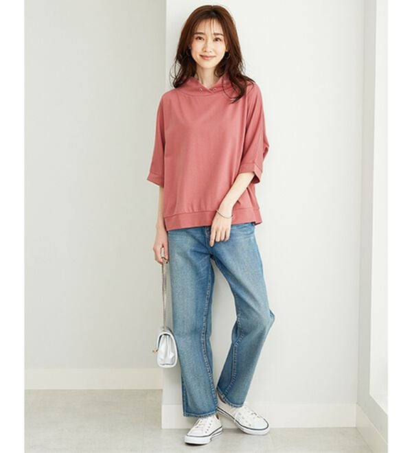 BELLUNA（ベルーナ）の「フード風衿デザインプルオーバー（カットソー）」｜詳細画像