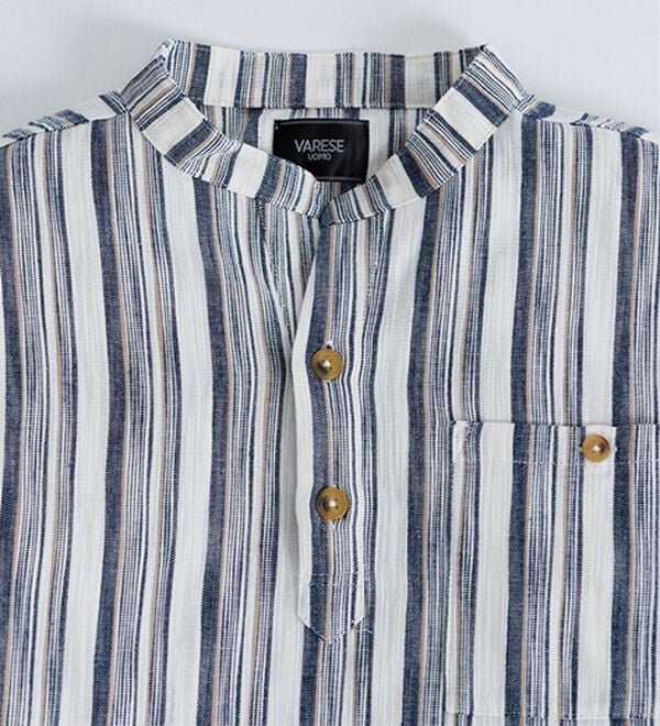 「ざっくり木綿のゆったりリラックスシャツ（メンズシャツ）」｜詳細画像