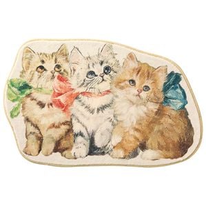 「にゃんこの起毛マルチマット（玄関マット）」｜子猫