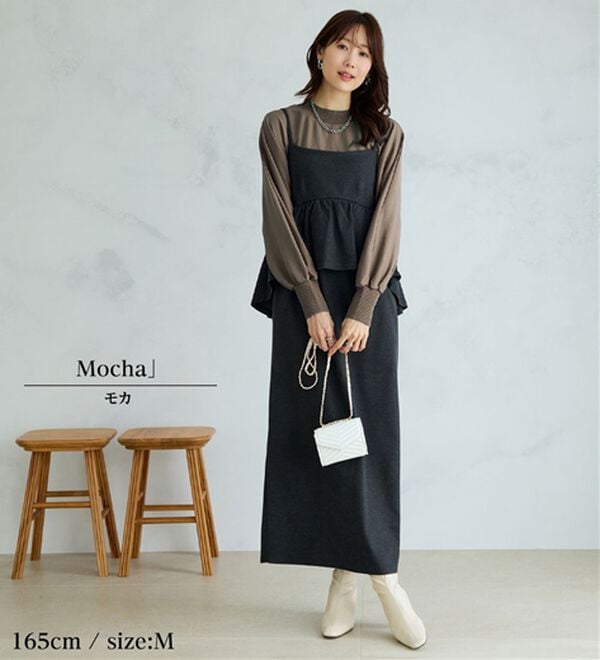 BELLUNA（ベルーナ）の「Ｔシャツ感覚なのにきちんとブラウス見え！カットジョーゼットプルオーバー（ブラウス）」｜詳細画像
