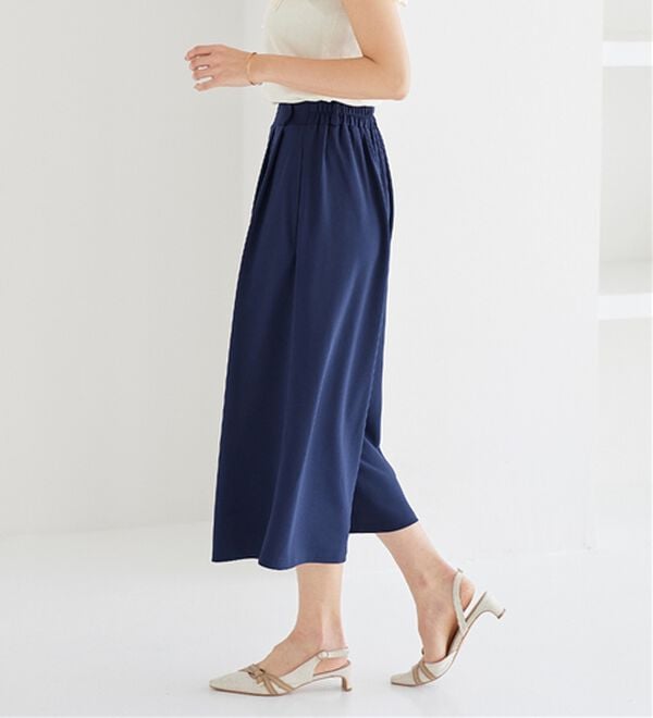 alotta（アロッタ）の「【４つの機能付】ひんやりドレープパンツ（ワイドパンツ・ガウチョ）」｜詳細画像