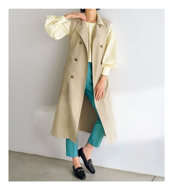 VINNO（ヴィノ）の「３ＷＡＹはっ水トレンチコート（ロングコート）」｜詳細画像