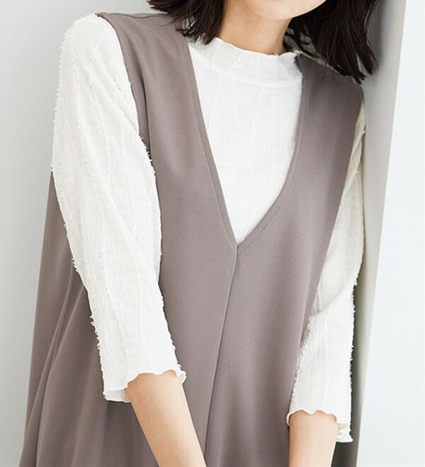 BELLUNA（ベルーナ）の「【2点セット】ジャカードプルオーバー＆ジャンスカセット（アンサンブル）」｜詳細画像