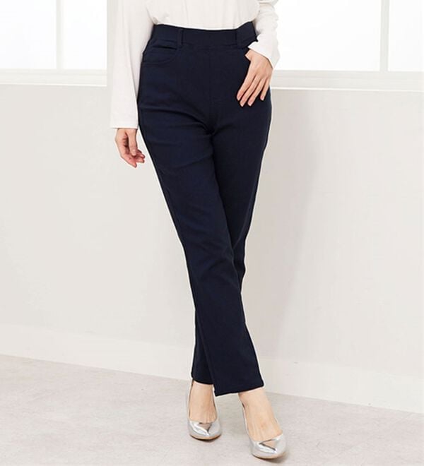 BELLUNA（ベルーナ）の「裏起毛ツイル素材ストレッチパンツ（フルレングスパンツ）」｜詳細画像