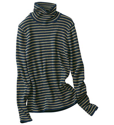 BELLUNA（ベルーナ）の「＜＆ｃｏｃｏｃｈｉ＞ハピネスコットン１００％&times;吸湿発熱リブタートルニット（ニット・セーター）」