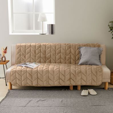 iellio（イエリオ）の「あったかふわふわボリュームソファカバー＜吸湿発熱・フランネル素材＞（ソファーカバー）」