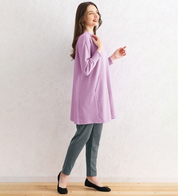 LAVIENNE（ラヴィエンヌ）の「毛玉ができにくい！裏ファーチュニック（パジャマ・ルームウェア）」｜詳細画像