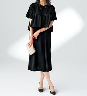 BELLUNA（ベルーナ）の「胸元フリルデザインワンピース（その他ワンピース）」｜詳細画像