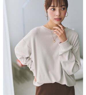 Viola e Viola（ヴィオラ エ ヴィオラ）の「柔らか表起毛シンプルトップス（カットソー）」｜オフベージュ