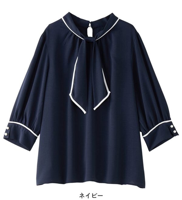 alotta（アロッタ）の「袖口パール6分袖ブラウス（ブラウス）」｜詳細画像