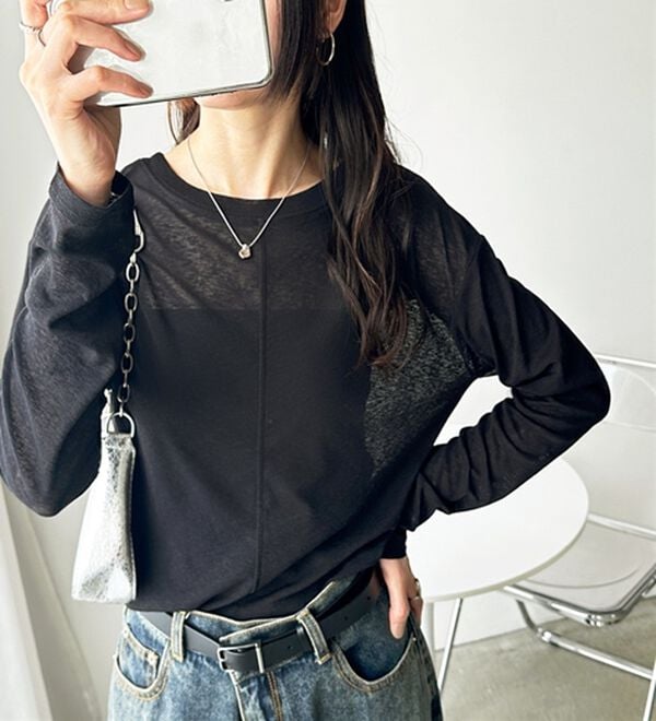 GeeRA（ジーラ）の「着回し自在！スラブシアートップス（カットソー）」｜詳細画像