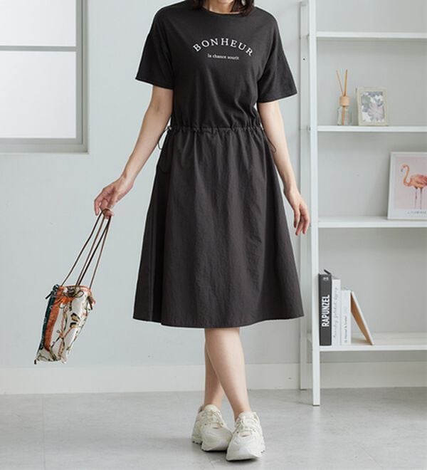 BELLUNA（ベルーナ）の「ドロスト使いドッキングワンピース（その他ワンピース）」｜詳細画像