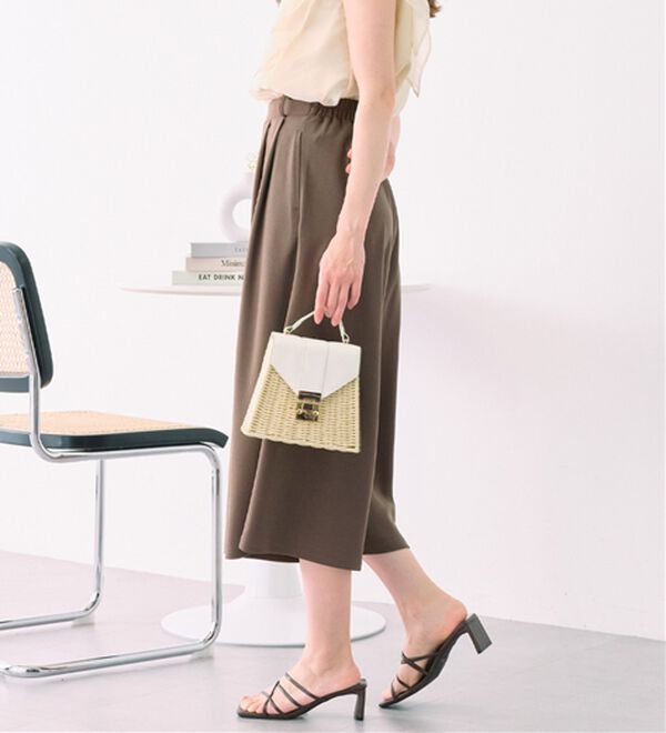 alotta（アロッタ）の「【４つの機能付】ひんやりドレープパンツ（ワイドパンツ・ガウチョ）」｜詳細画像