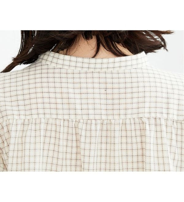 BELLUNA（ベルーナ）の「フランス綾ドレープ使いシャツチュニック（チュニック）」｜詳細画像