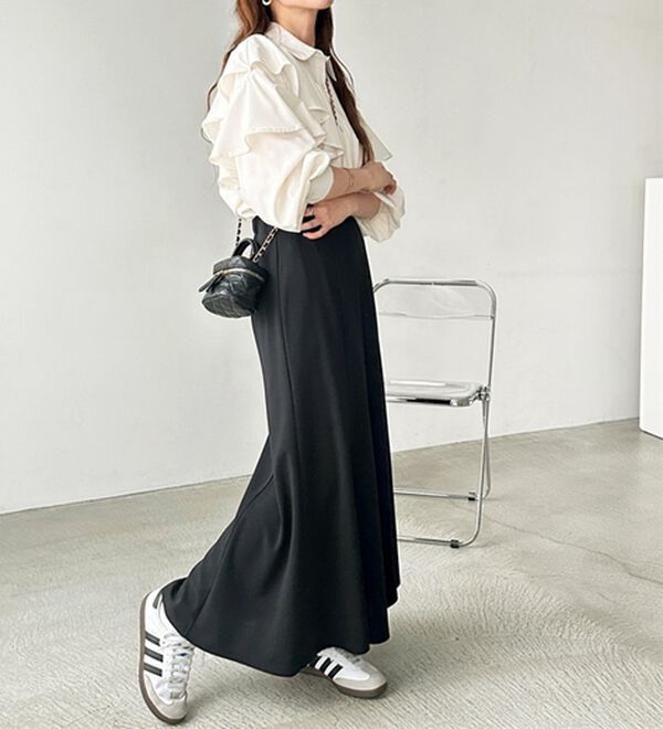 GeeRA（ジーラ）の「スリットマーメイドフレアスカート（ロングスカート）」｜詳細画像