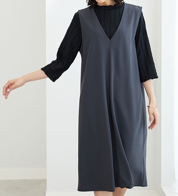 BELLUNA（ベルーナ）の「【2点セット】ジャカードプルオーバー＆ジャンスカセット（アンサンブル）」｜詳細画像