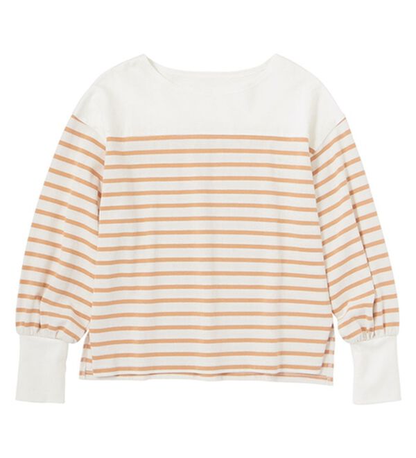 Viola e Viola（ヴィオラ エ ヴィオラ）の「トレンドを楽しむ！バスクボーダーパフ袖プルオーバー（カットソー）」｜詳細画像