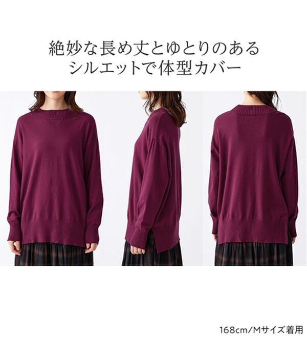 BELLUNA（ベルーナ）の「【新色追加】もちもち素材ハイネックニットプルオーバー（ニット・セーター）」｜詳細画像