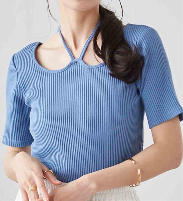 RANAN（ラナン）の「ホルターネックリブトップス（カットソー）」｜詳細画像