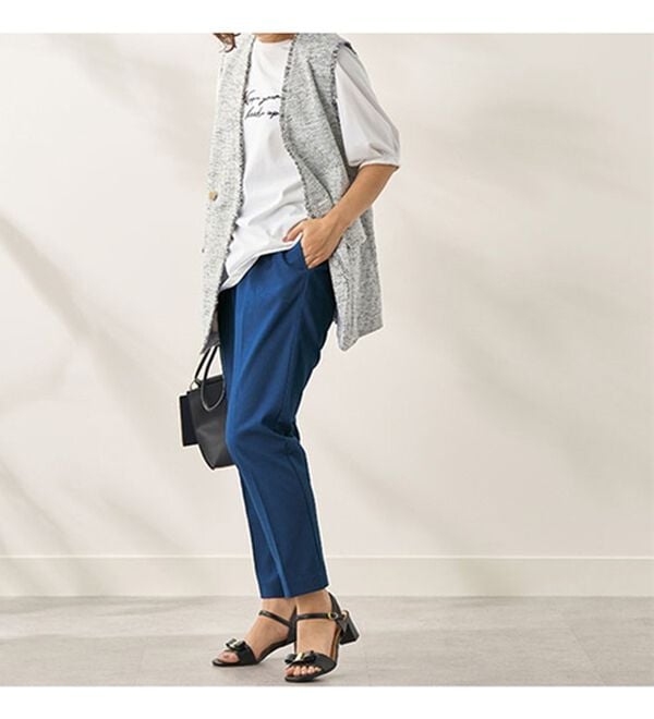 BELLUNA（ベルーナ）の「＜ＳＯＬＯＴＥＸ（Ｒ）＞美脚見えテーパードパンツ（テーパードパンツ）」｜詳細画像